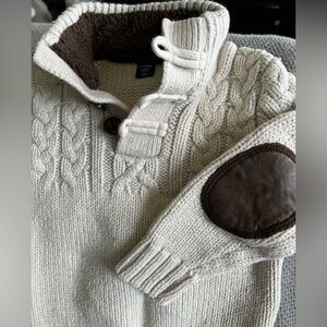 Baby Gap Boy's Cable Knit Cotton Blend Pullover Sweater w/Elbow Patches; Size 2T